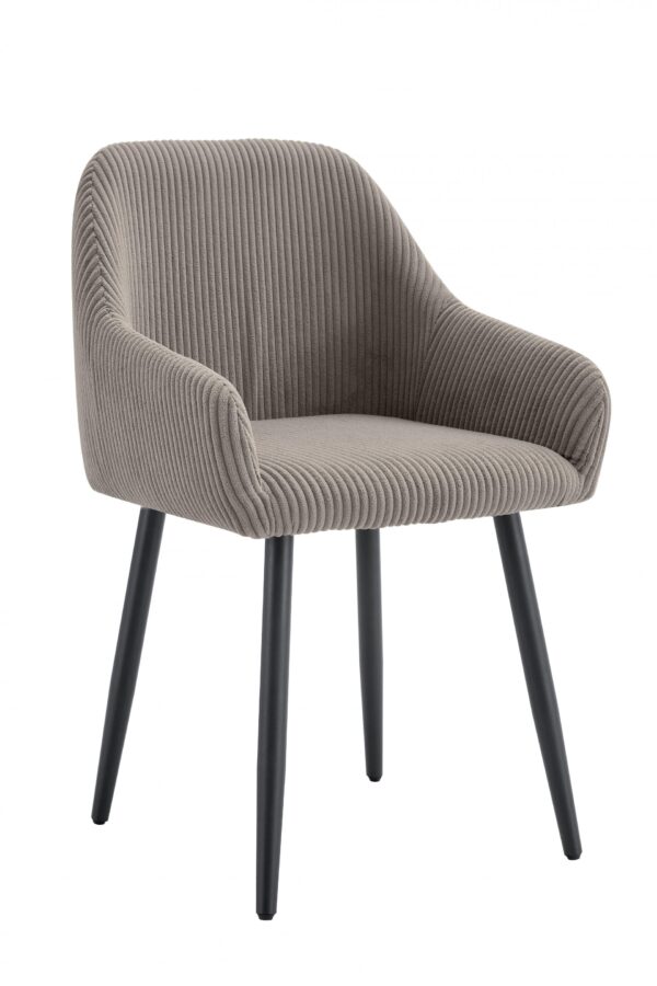 LOT DE CHAISE AVEC ACCOUDOIR PEACH PIED METAL NOIR