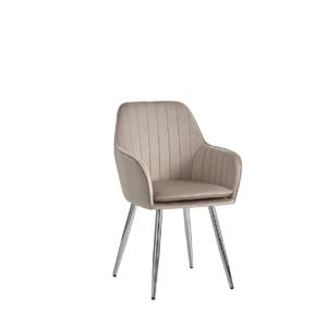 Lot de Chaise CANVAS en velours pieds chrome