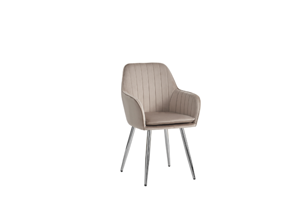 Lot de Chaise CANVAS en velours pieds chrome