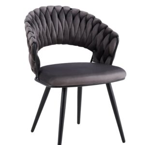 Lot de 2 chaises Carolina Pieds Métal Noir