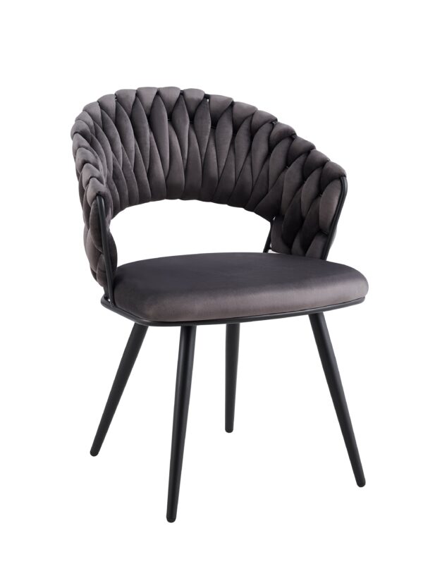 Lot de 2 chaises Carolina Pieds Métal Noir