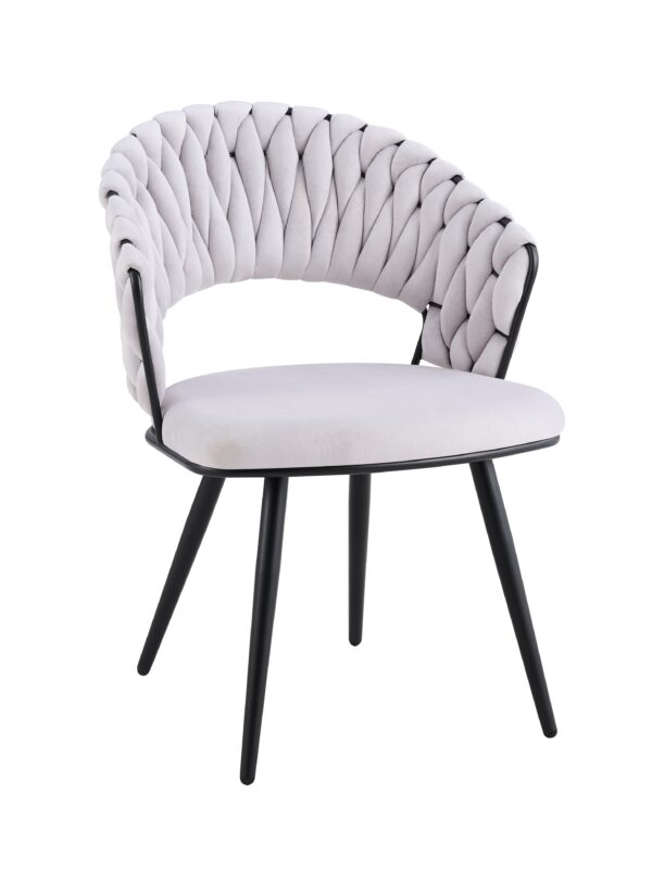 Lot de 2 chaises Carolina Pieds Métal Noir