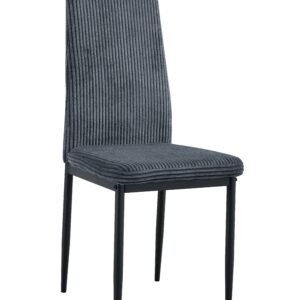 Lot de 4 chaises KLARNA PIEDS NOIR COTELE ECRU