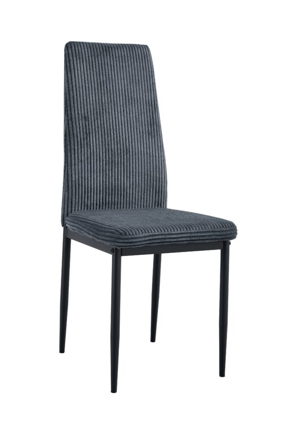 Lot de 4 chaises KLARNA PIEDS NOIR COTELE ECRU