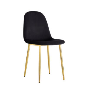 Lot de chaises SCANDINAVE en velours pieds Gold