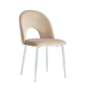 Lot de chaises TEDDY Chrome velours