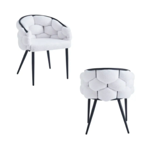 Lot de 2 chaises BALLON pieds métal noir