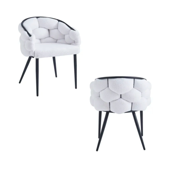 Lot de 2 chaises BALLON pieds métal noir