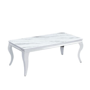 Table basse BAROQUE Chrome  120x60x45 cm