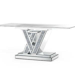 Table Repas LEVO Miroir Scintillant Transparent