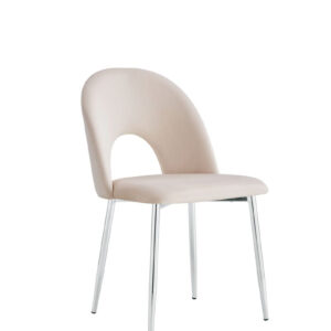 Lot de chaises TEDDY Chrome velours