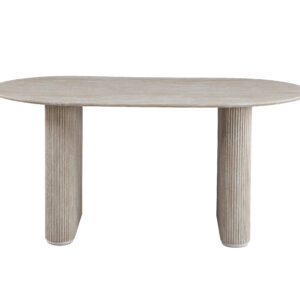 TABLE A MANGER ROXANNE PLATEAU BEIGE PIED BEIGE 160X90X75CM