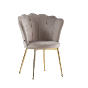 CHAISE NYMPHEA GOLD VELOURS MOKA