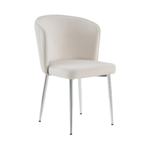 CHAISE DIANA CHROME VELOURS MOKA