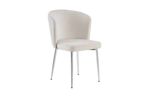 CHAISE DIANA CHROME VELOURS MOKA
