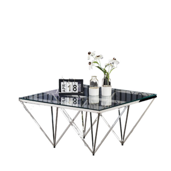 Table Basse carré GIZE verre 80x80 cm