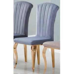 CHAISE LOUIS PIED GOLD VELOURS SILVER