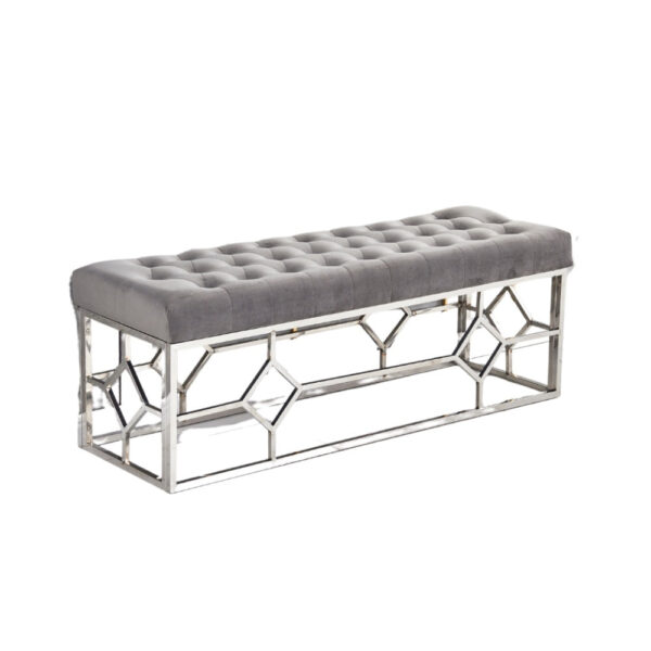 Banquette XXL VERTIGO Chrome en velours