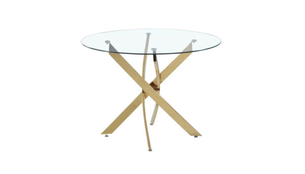 Table a manger ronde JESSICA Gold XXL 120 cm 4 couverts