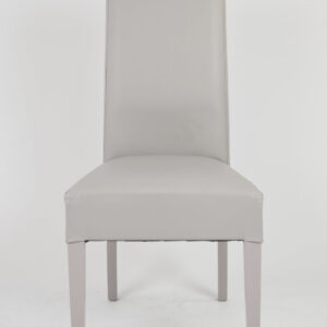 CHAISE KIRA GRIS PIEDS LAQUES GRIS