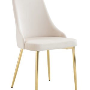CHAISE BELIZE PIED GOLD VELOURS BEIGE