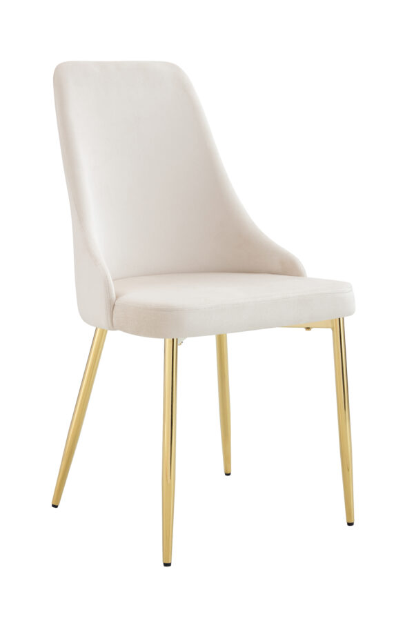 CHAISE BELIZE PIED GOLD VELOURS BEIGE
