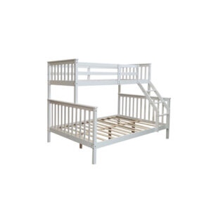 LIT BATNA EN BOIS BLANC 2+1 90x190 +140x190cm