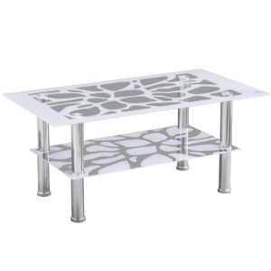 TABLE BASSE CARINNE BLANC 100x55x43cm