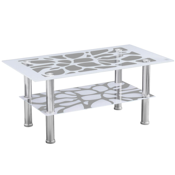 TABLE BASSE CARINNE BLANC 100x55x43cm