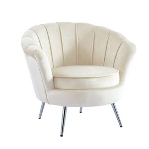 Fauteuil NYMPHEA Chrome en velours