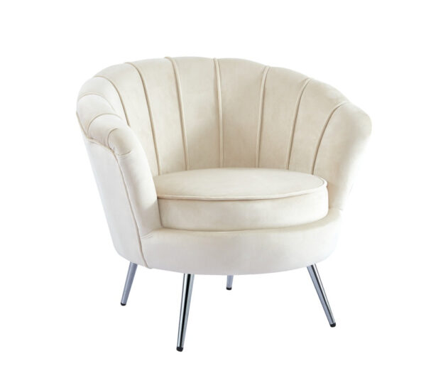 Fauteuil NYMPHEA Chrome en velours