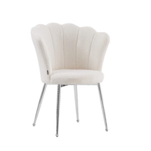 CHAISE NYMPHEA CHROME MOLLETONNE DOUDOU