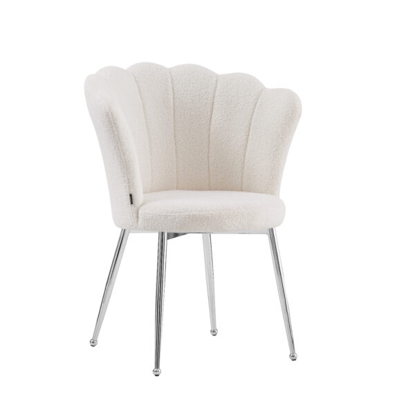 CHAISE NYMPHEA CHROME MOLLETONNE DOUDOU
