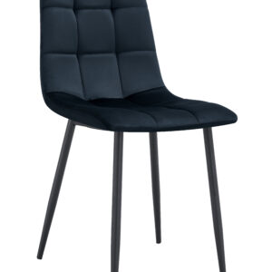 CHAISE ELISA PIED METAL NOIR VELOURS NOIR