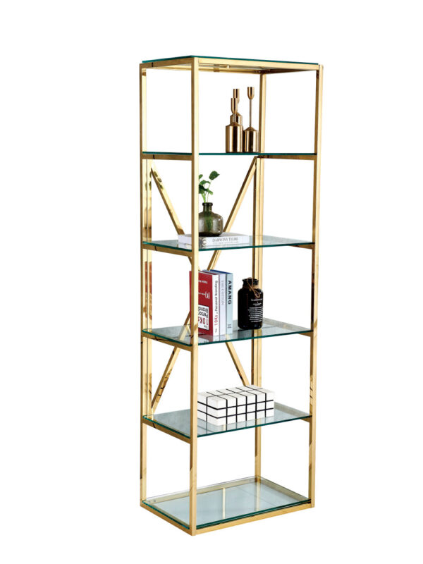 Bibliothèque ARYA en verre Transparent 60x40x180 cm