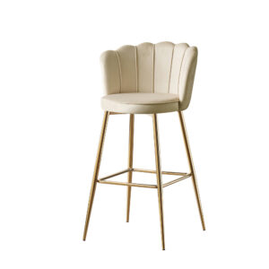 Lot de 2 tabourets de bar NYMPHEA Gold en velours