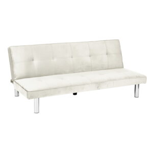 BANQUETTE CONVERTIBLE CLIC CLAC CHROME ECRU