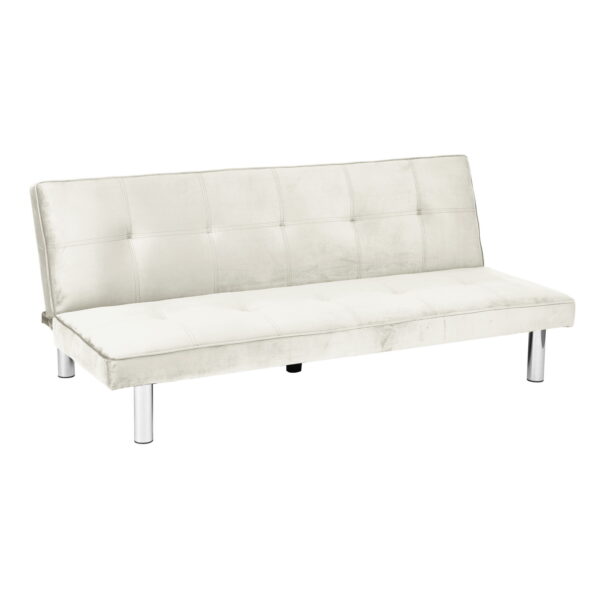BANQUETTE CONVERTIBLE CLIC CLAC CHROME ECRU