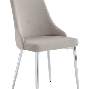 CHAISE BELIZE PIED CHROME VELOURS MOKA