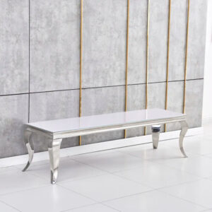Meuble TV BAROQUE Chrome 160x45x45 cm