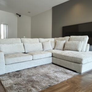 CANAPE MARBELLA ANGLE DROIT TISSUS LIGHT GRIS 315X230