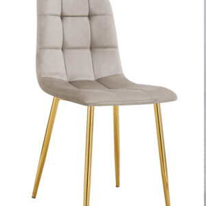 CHAISE ELISA PIED GOLD VELOURS TAUPE