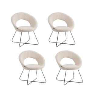 Lot de 4 Chaises BUBBLE Chrome velours