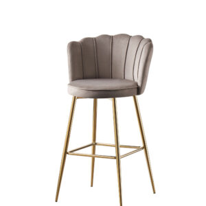 Lot de 2 tabourets de bar NYMPHEA Gold en velours