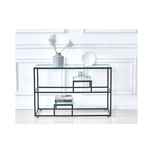 CONSOLE ROMY METAL TRANSPARENT 120x40x80 cm