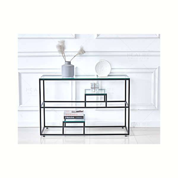 CONSOLE ROMY METAL TRANSPARENT 120x40x80 cm