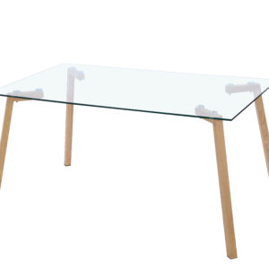 MIRAGE TABLE A MANGER VERRE TRANSPARENT 130x70 cm