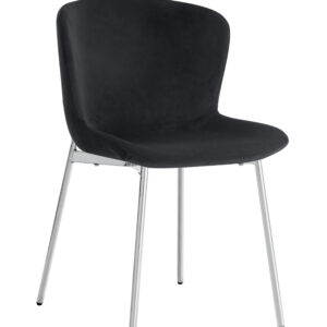 CHAISE HAILEY PIED CHROME ASSISE NOIR