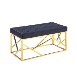 Banquette GEOMAG capitonné gold velours