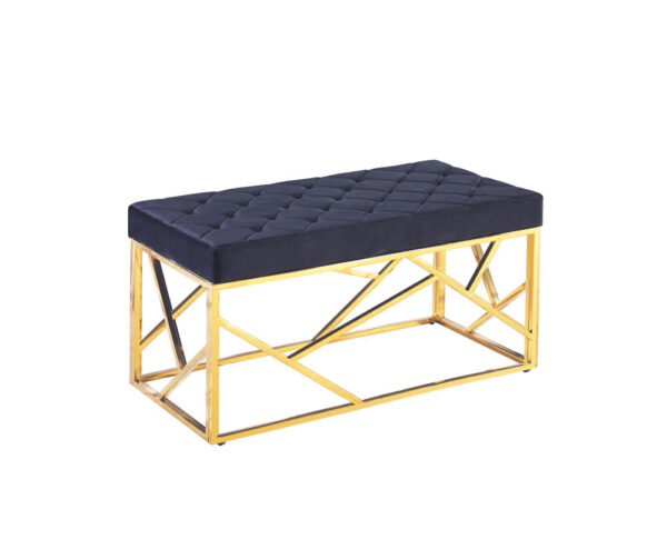 Banquette GEOMAG capitonné gold velours